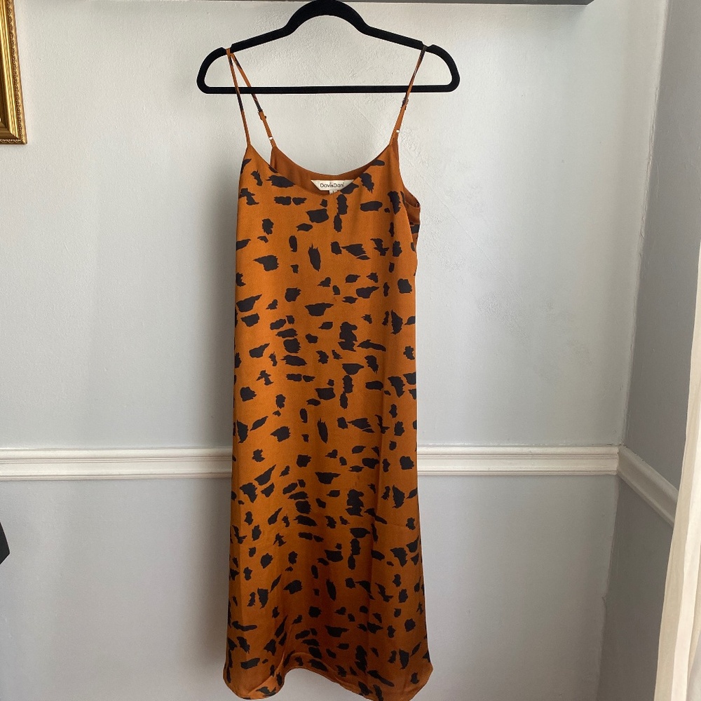 Davi & Dani Leopard Print Slip Dress. (Women's Size S)
